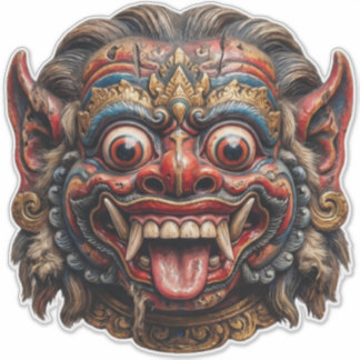 Guardião Neon Barong Adesivo - Proteção Balinesa