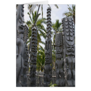 Guardiões de Tiki no Local de Refúgio - Cartão