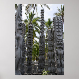 Guardiões de Tiki no Local de Refúgio - Impressão