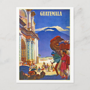Guatemala, pessoas, cartão postal de viagens vinta