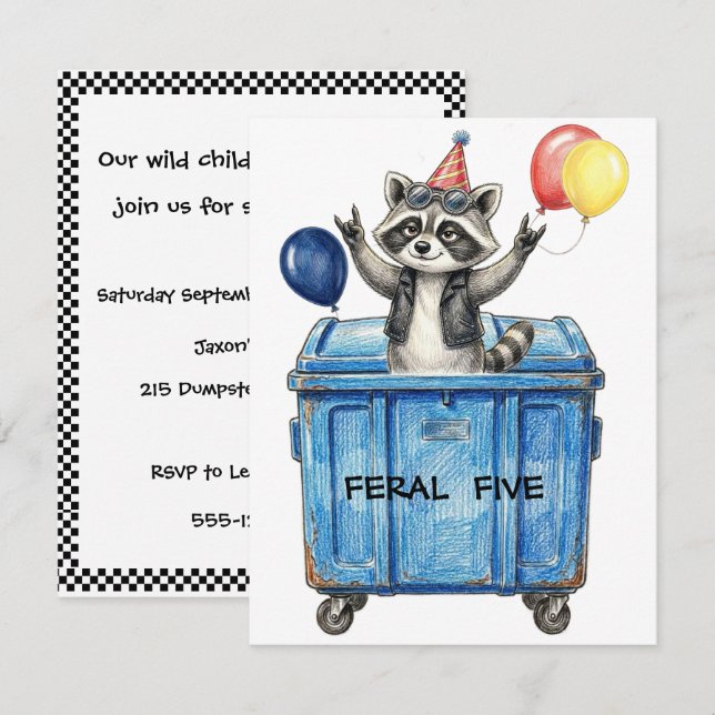 Guaxinim de Aniversário do Feral Five Download Dig (Frente/Verso)