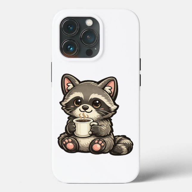 Guaxinim Fofo com Café – Animal Kawaii Aconchegant (Verso)