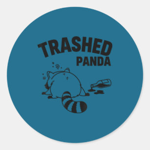 Guaxinim panda lixado engraçado ganha adesivo de a
