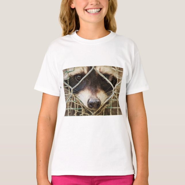 guaxinim sobre camiseta de camisa de conforto para (Frente)