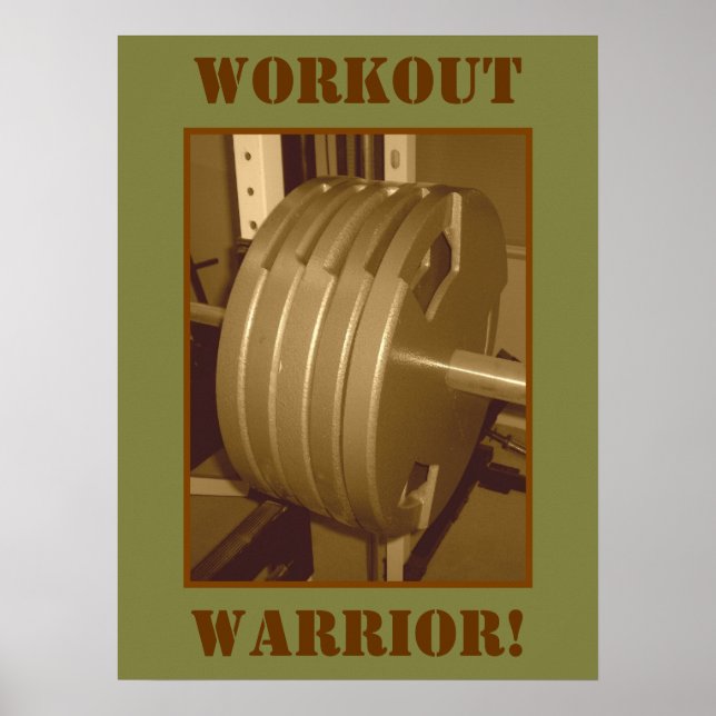 GUERRA DE TRABALHO! Poster de exercício de levanta (Frente)
