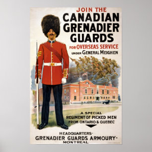 GUERRA MUNDIAL 1 CANADIANO RECRUTAR POSTER