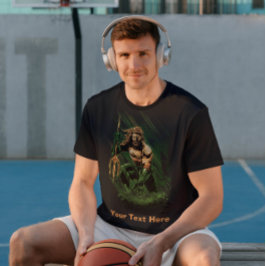 Guerreiro com T-Shirt com Arma de Trishul