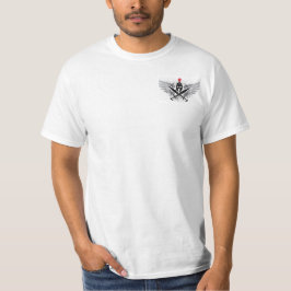 Guerreiro espartano t-shirt cruzado das espadas