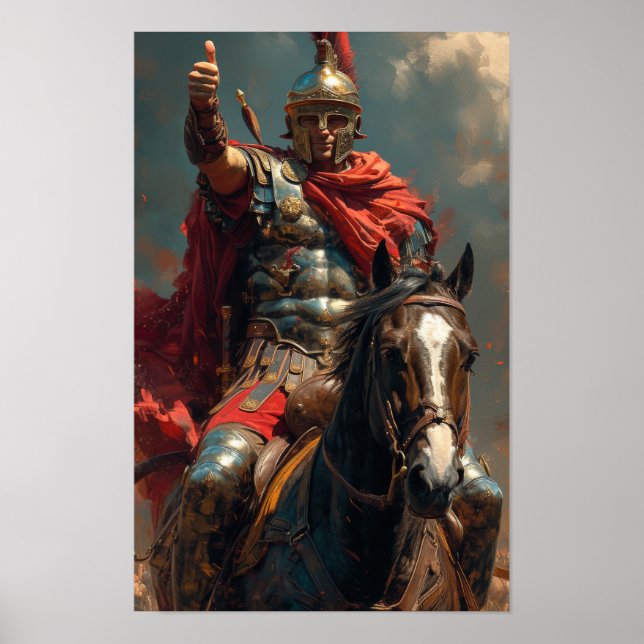 Guerreiro Romano em Armor Poster (Frente)