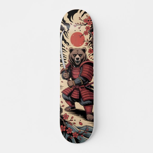 Guerreiro Samurai Urso Skateboard (Frente)