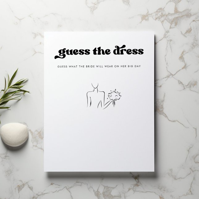 Guess the Dress Bridal Shower Party Game (Criador carregado)