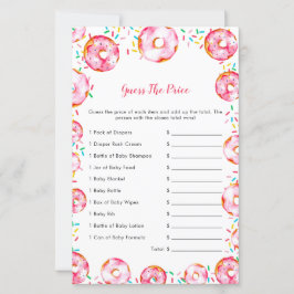 Guess The Price Donuts Diapers Baby Shower Game
