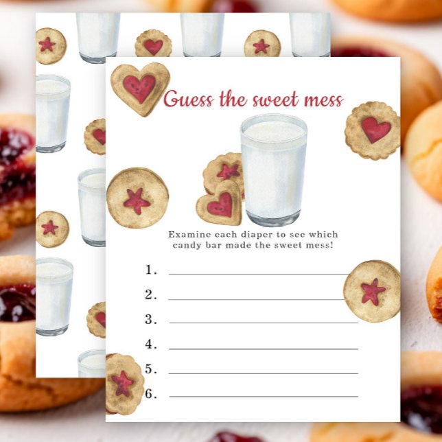 Guess the sweet mess Milk & Cookie jam Baby shower (Criador carregado)