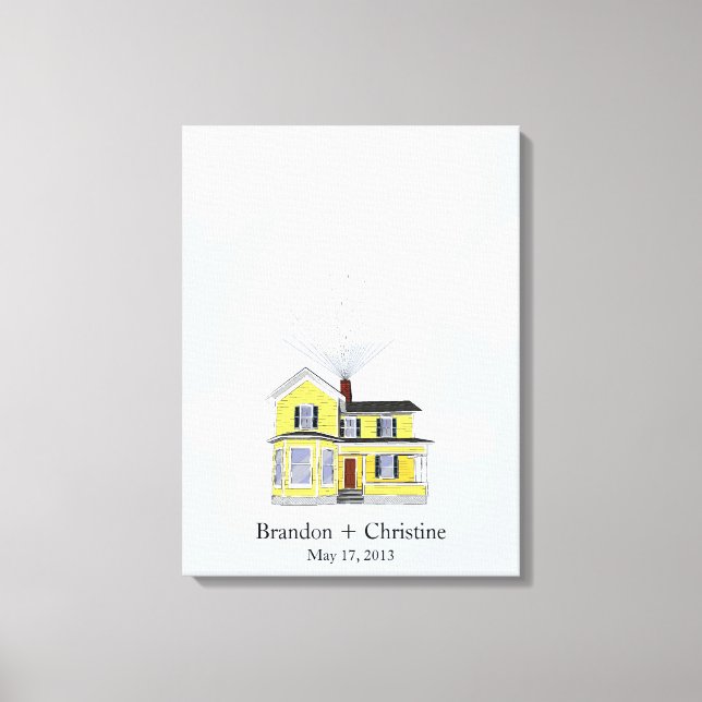 Guestbook de impressão digital em casa flutuante a (Frente)