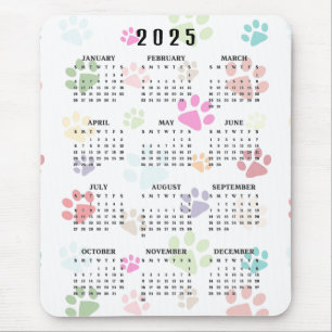 Guia Colorido Imprime o Mousepad de Calendário 202