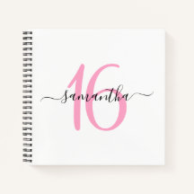 Guia de Aniversário Personalizado Rosa 16