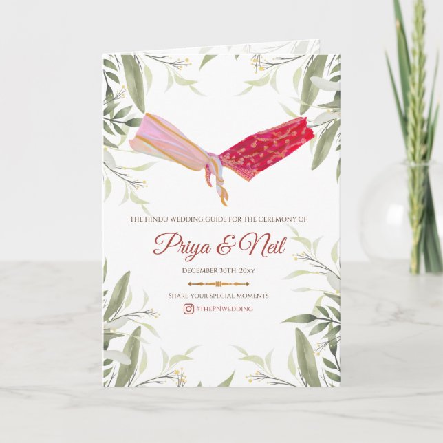Guia de casamento hindu & programa de casamento in (Frente)