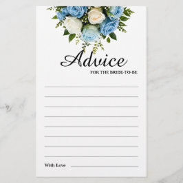 Guia de Chá de panela Floral Branco e Azul Persona