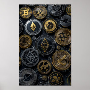 Guia de Criptomoeda para Poster de Iniciantes