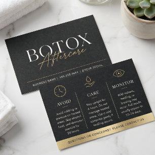 Guia de Cuidados Pós-Botox Preto Luxo Dourado