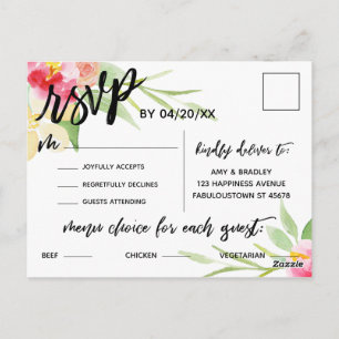 Guia de Escrita Manual Casual Boho Flowers Menu Ch