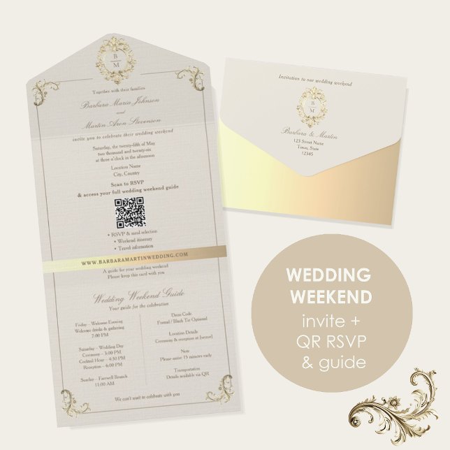 Guia de Fim de Semana de Casamento QR (Criador carregado)