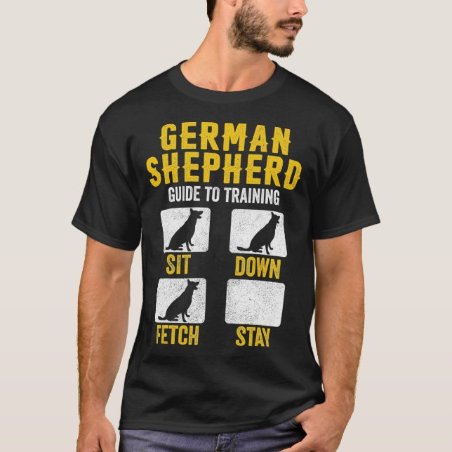 Guia De german shepherd Para Treinar Camisas Cacho (Frente)