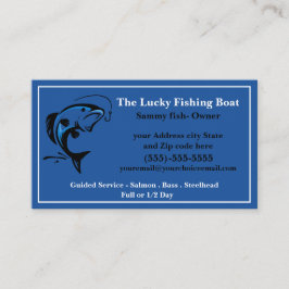 Guia de pesca profissional Cartão de visita