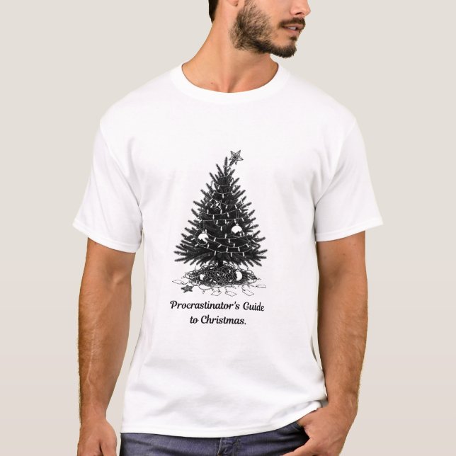 Guia do Procrastinador Camiseta de Natal (Frente)