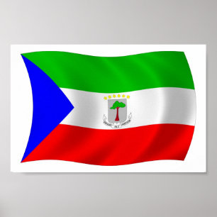 Guiné Equatorial Bandeira Cartaz Impressão