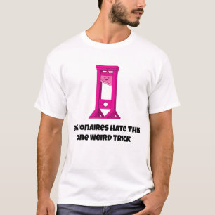 Guinsana rosa-branca Guillotina Um T-Shirt Trick e