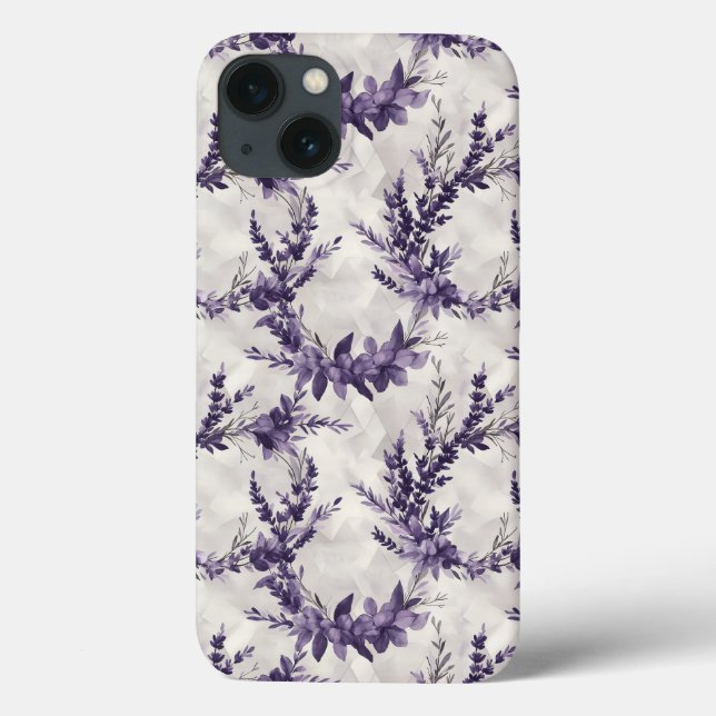 Guirlanda rústica de lavanda em padrão de estilo a (Verso)