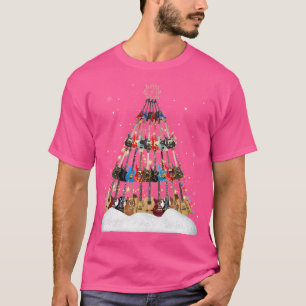 Guitar Árvore de Natal Camisa Músico Xmas Presente
