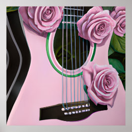 GUITAR GENETICAMENTE COM POSTER DE ROSES DE PINO