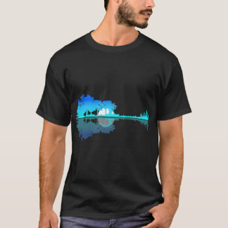 Guitar Lake Shadow Love Guitar Musical T-Shirt