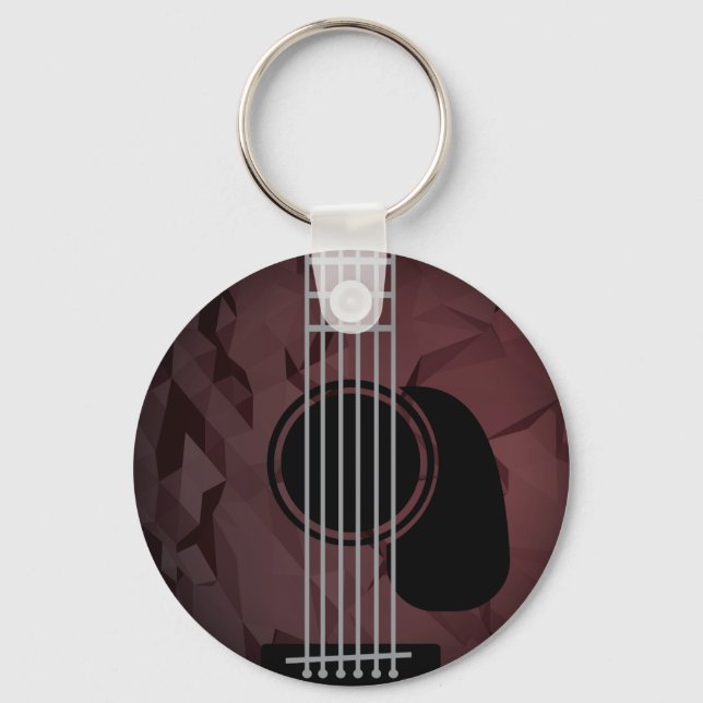 Guitar Music Modern Minimalist Chaveiro (Frente)