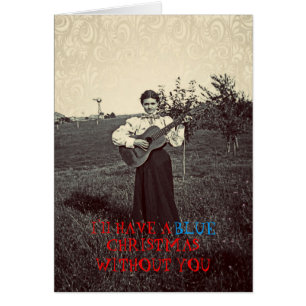 Guitarra 1890 que joga o cartão de Natal das