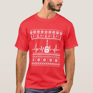 Guitarra acústica de suéter de Natal feia