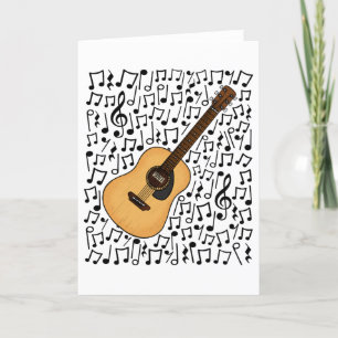 Guitarra Acústica Notas Musicais Guitarrista