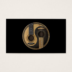 Guitarra acústicas velhas e gastas Yin Yang