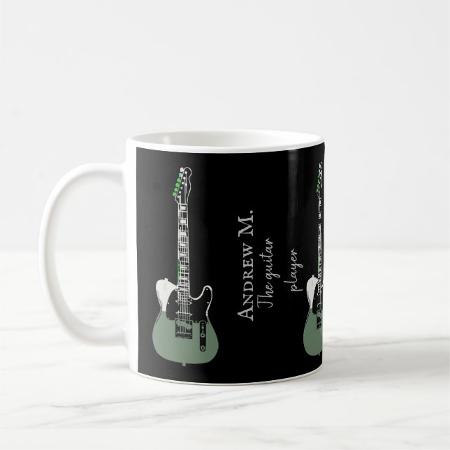 Guitarra elétrica / caneca de café guitarrista (Esquerda)