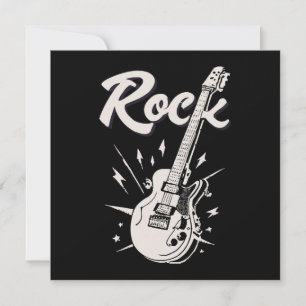 Guitarra elétrica com palavra rock