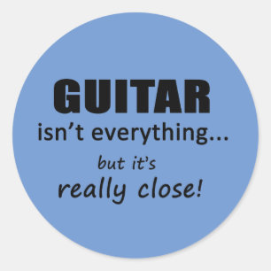 Guitarra não é tudo um clássico adesivo redondo