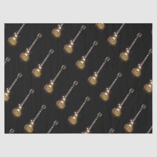 Guitarra no lenço de papel preto (Frente )
