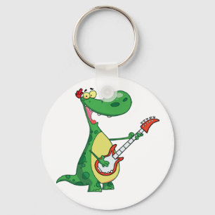 Guitarra que joga o chaveiro do dinossauro