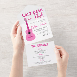 Guitarra Rosa Último Bash em Nash Bachelorette
