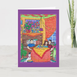 Guitarra, vinho, piano, cartão da guitarra