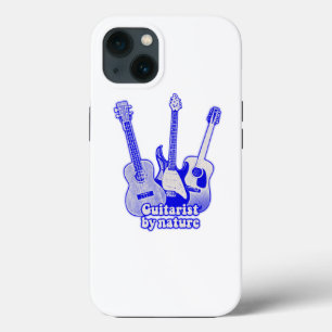 Guitarrista por natureza. Guitarras azuis retro
