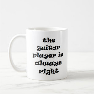 guitarrista sempre caneca de café certa