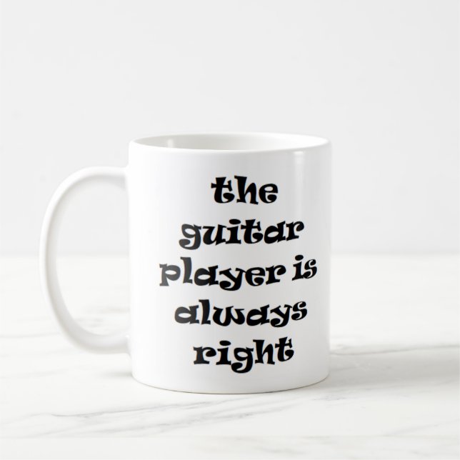 guitarrista sempre caneca de café certa (Esquerda)